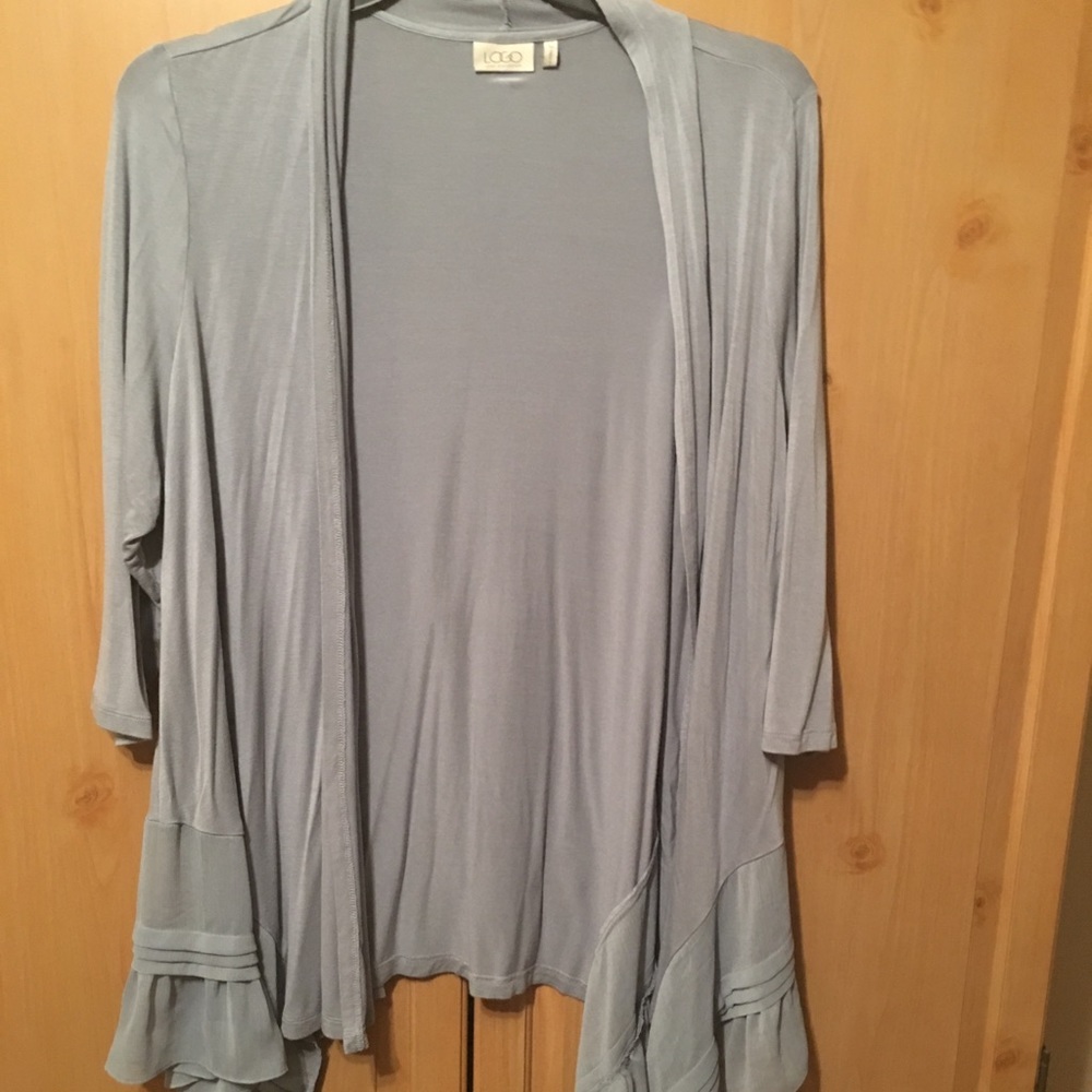 LOGO Chiffon Ruffle Cardigan